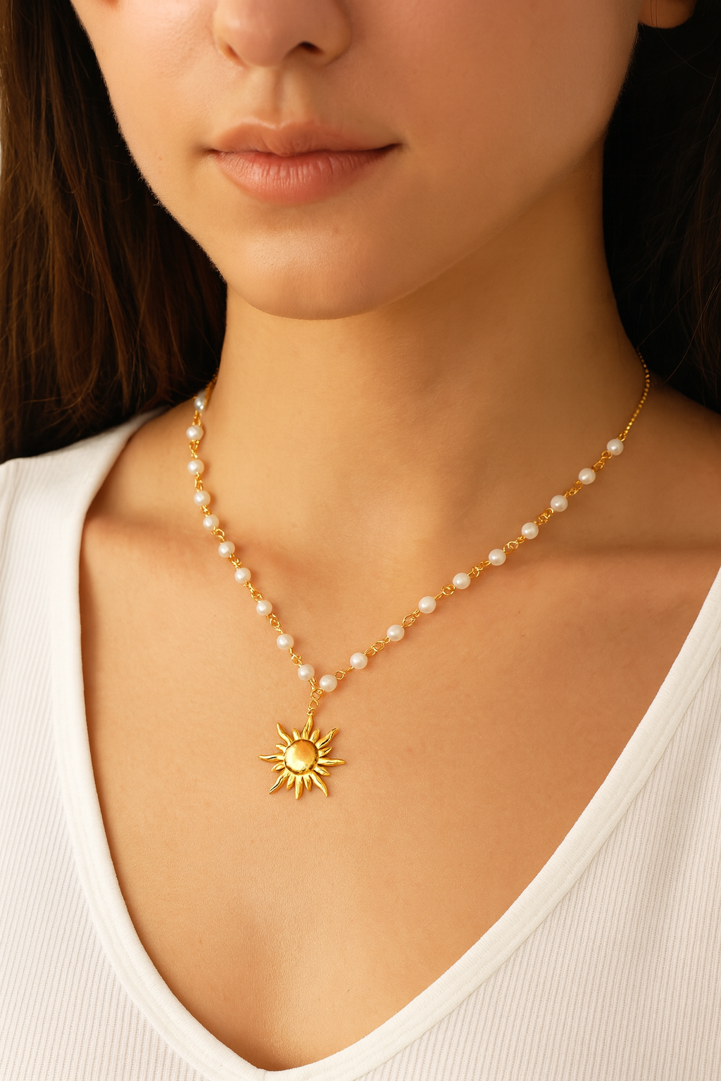Sun & Pearls Necklace