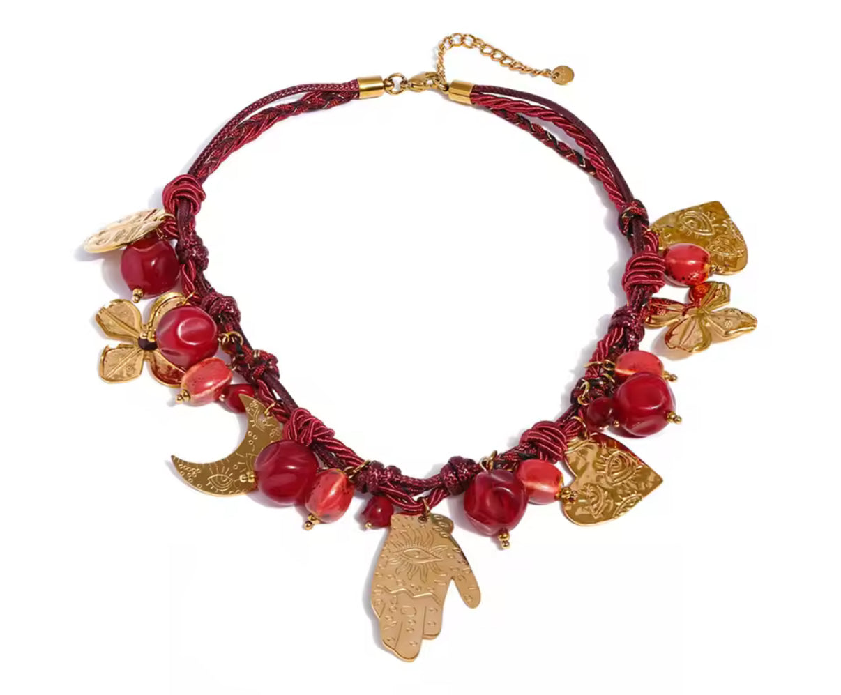 Crimson Talisman Necklace