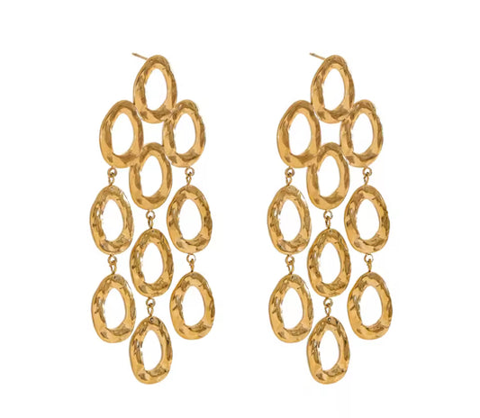 Golden Cascade Earrings