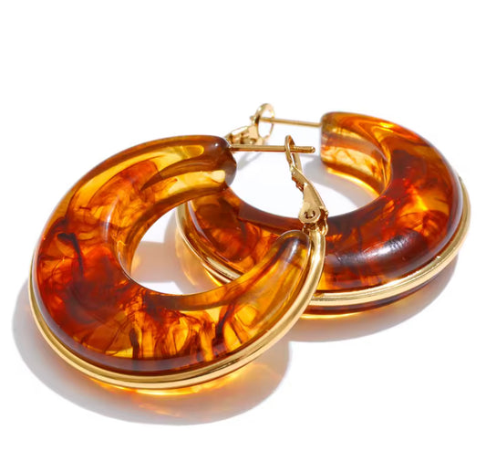 Golden Edge Hoops
