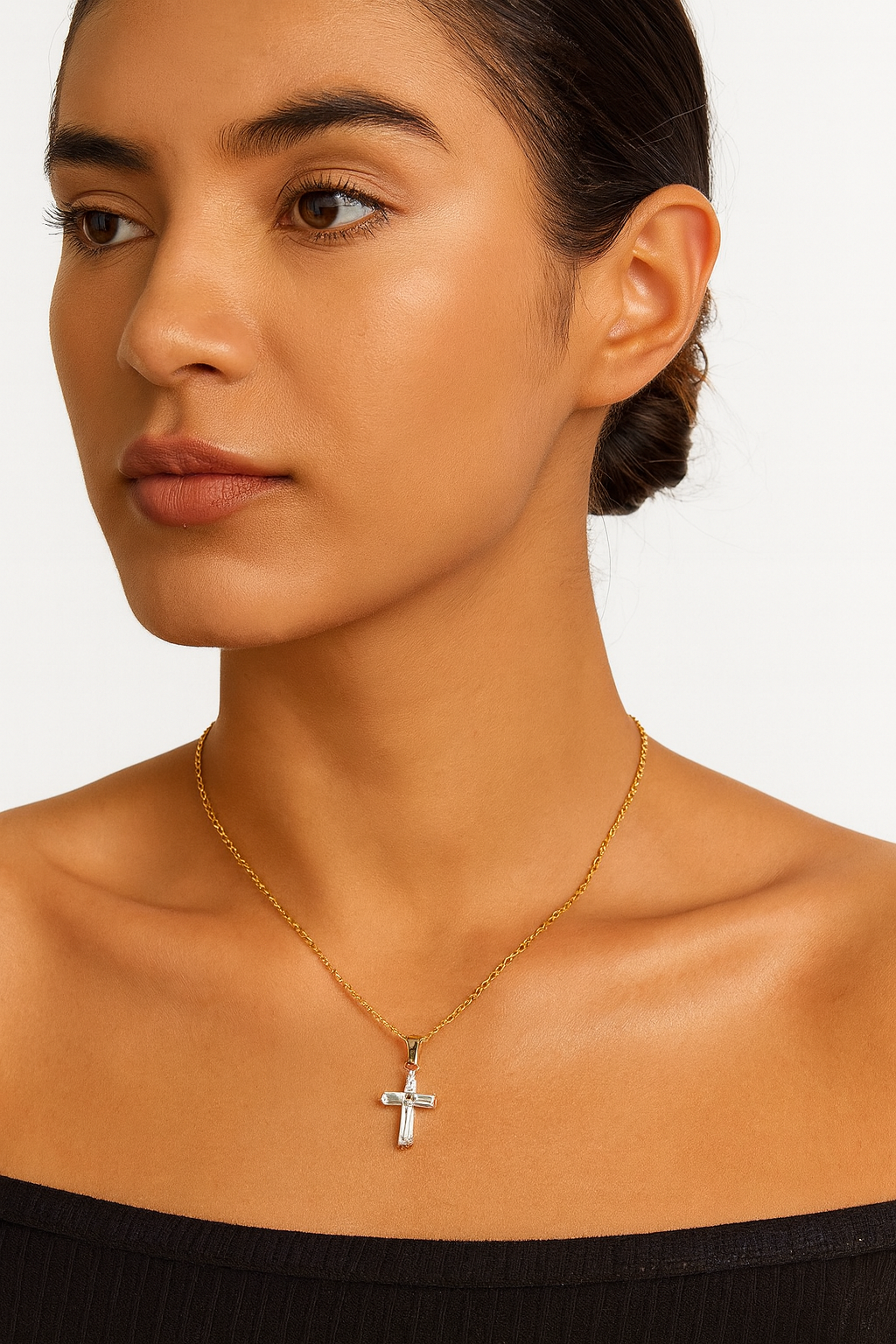 Radiant Cross Necklace