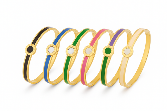 Color Enamel Cuff Bracelets